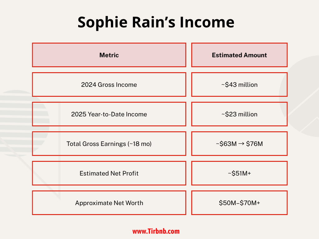 Sophie Rain’s Income