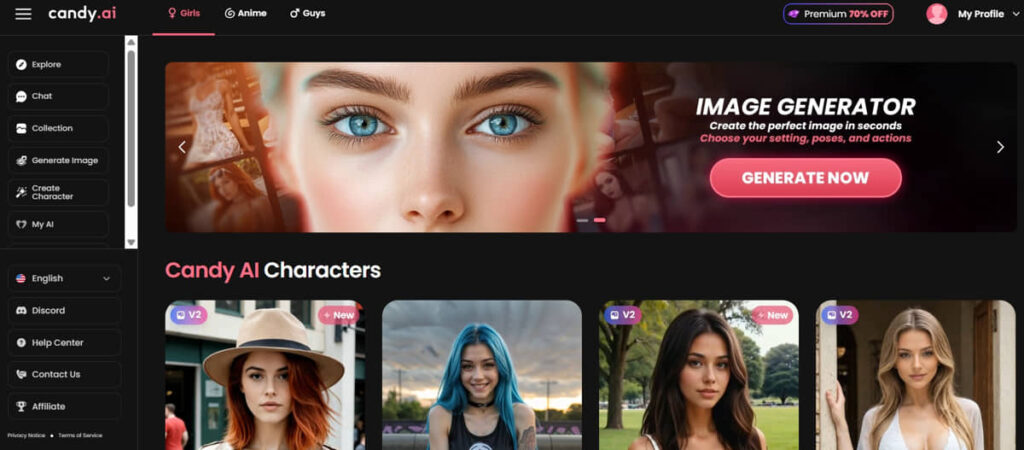 Candy.ai Homepage