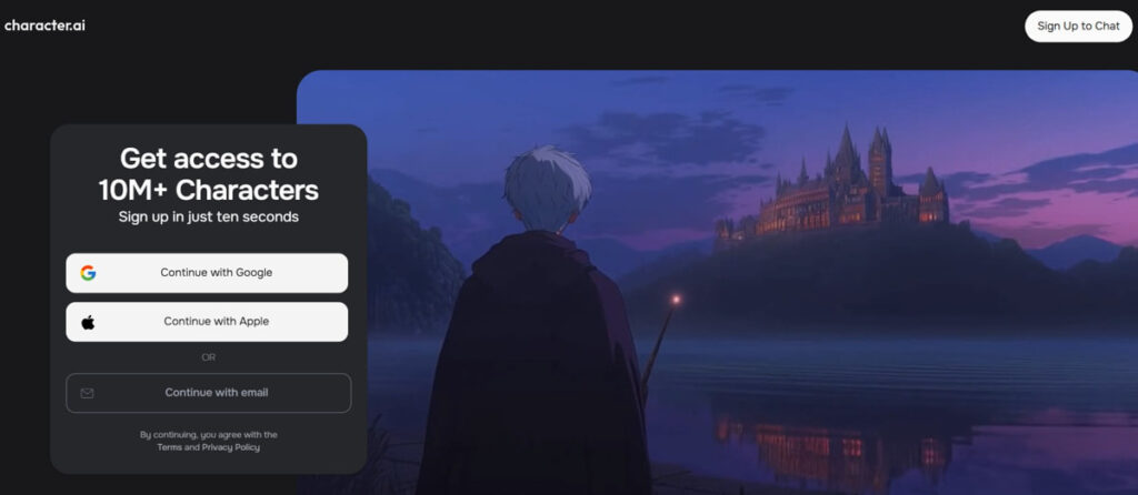 Character.AI Homepage
