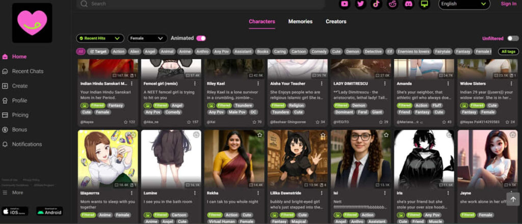 CrushOn.AI Homepage