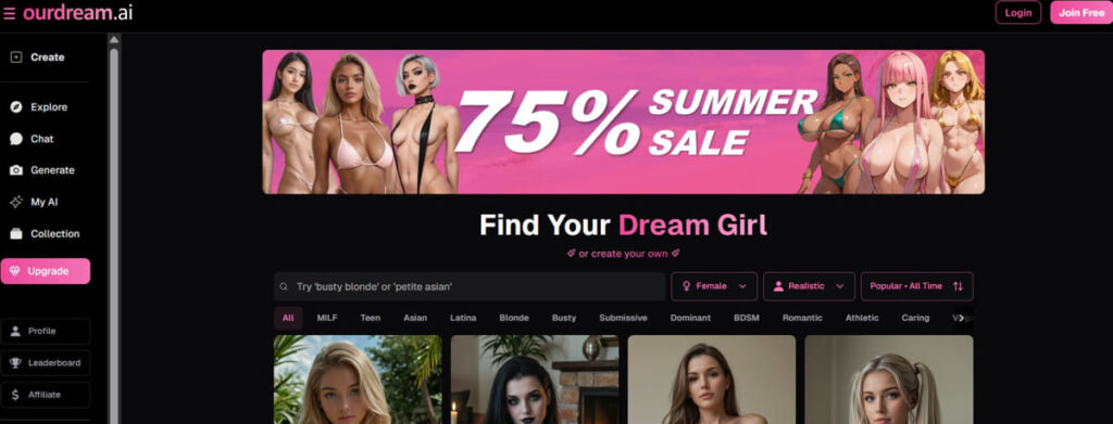 OurDream.ai Homepage