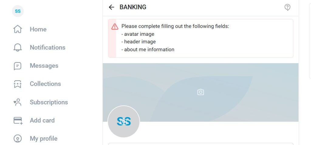 Bank account information